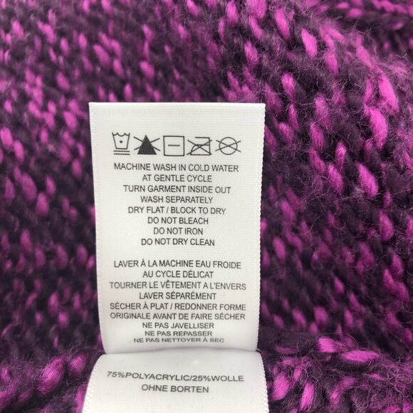 Lole Purple Heathered Toggle Button Long Sleeve Open Front Sweater Cardigan sz - Picture 8 of 8